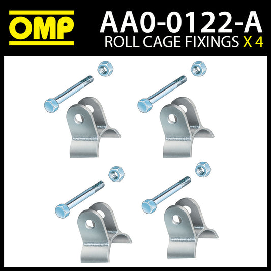 AA0-0122 OMP Roll Cage 40mm Bar Connection with Nut/Bolt (4-Pack) FIA Race Rally