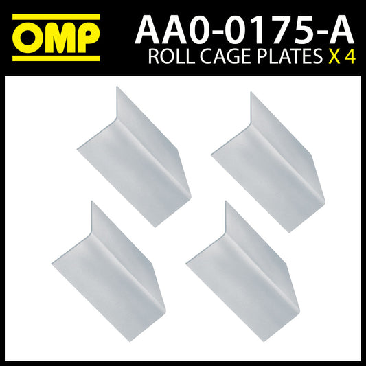 AA0-0175 OMP Roll Cage Fixing L Shape Foot Plate (4-Pack) FIA-J Race Rally Track