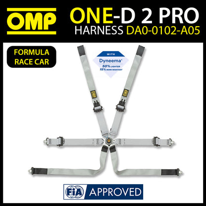 OMP Racing Harness Belts ONE-D 2 PROTOTYPE Dyneema 6-Point FHR FIA 8853-2016
