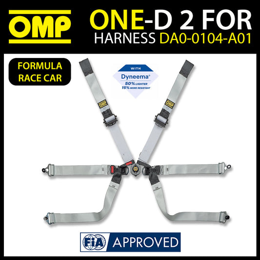 OMP Racing Harness Belts ONE-D 2 FORMULA Dyneema 6-Point FHR FIA 8853-2016
