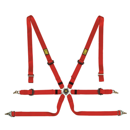 OMP Racing Harness ONE 2" Saloon Pull Down Safety Belts 6-Point FHR FIA 8853