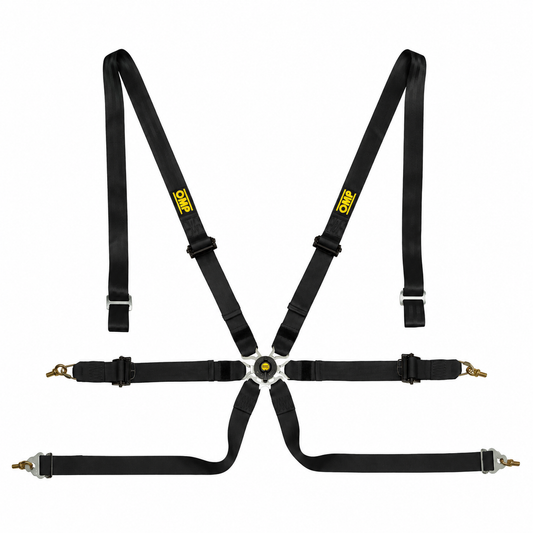 OMP Racing Harness ONE 2" Saloon Pull Down Safety Belts 6-Point FHR FIA 8853