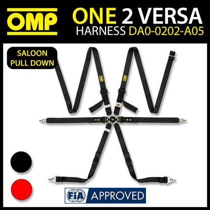OMP Racing Harness ONE 2" Versa Endurance Safety Belts Saloon Pull Down FHR FIA