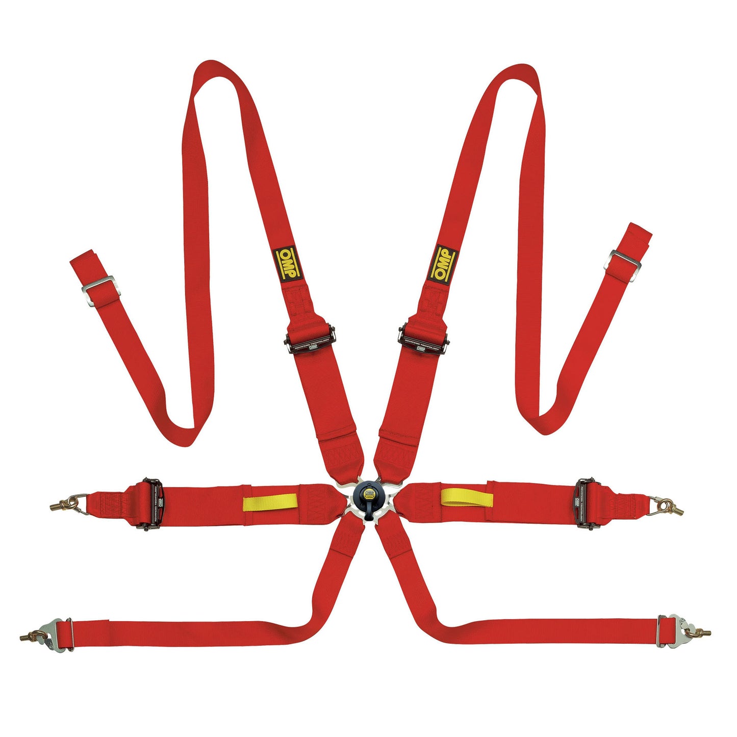 OMP Racing Harness TECNICA 3+2" Pull Up Safety Belts 6-Point FHR FIA 8853-2016