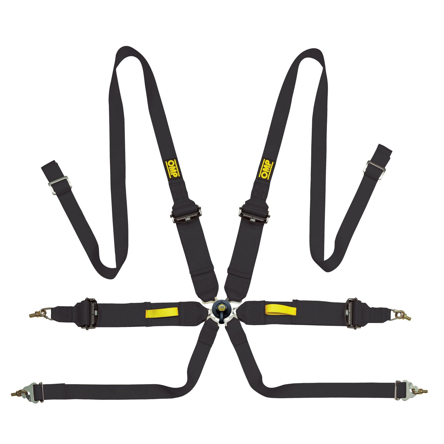 OMP Racing Harness TECNICA 3+2" Pull Up Safety Belts 6-Point FHR FIA 8853-2016