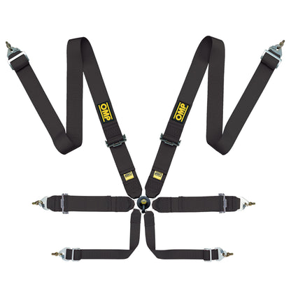 OMP Racing Harness FIRST 3" Pull Up 6-Point Entry Level Safety Belts FHR FIA