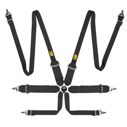 OMP Racing Harness FIRST 3+2" Pull Up 6-Point Entry Level Safety Belts FHR FIA