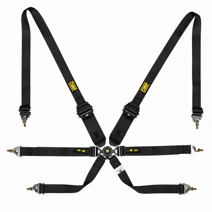 OMP Racing Harness ONE 3+2 ENDURANCE 6-Point Safety Belts Pull Down FHR FIA 8853