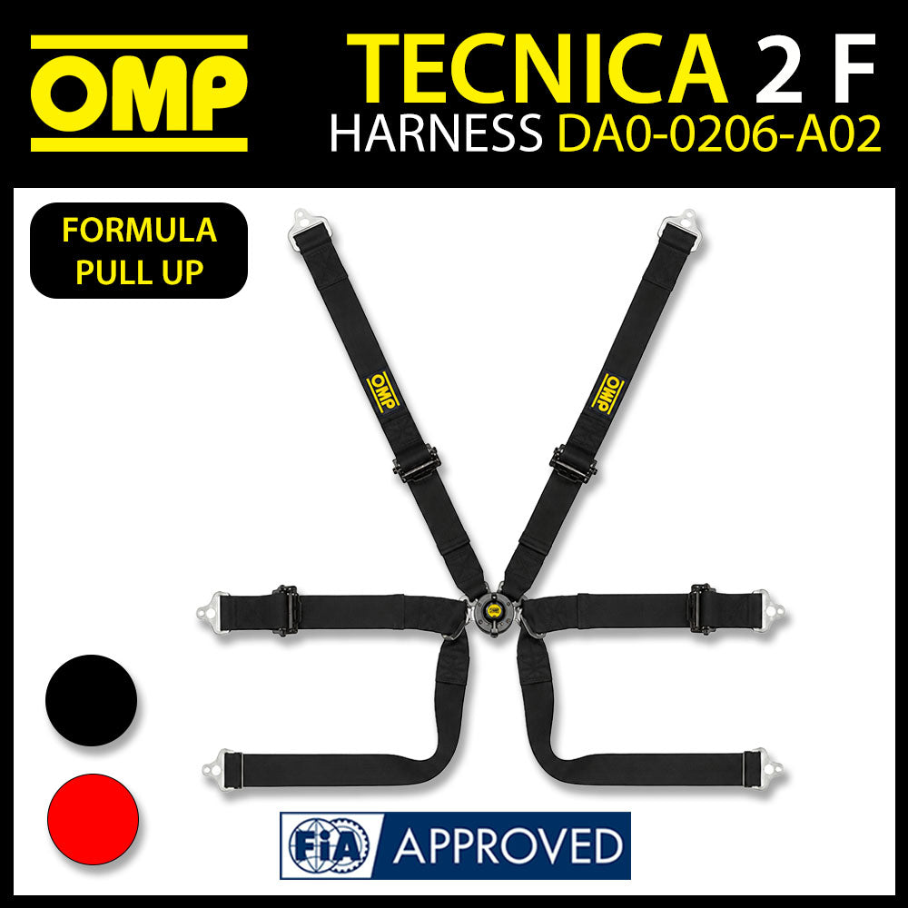 OMP Racing Harness TECNICA 2 FORMULA PULL UP Safety Belts 6-Point FHR FIA 8853-2016