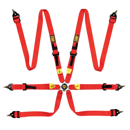 OMP Racing Harness FIRST 2" Pull Up Entry Level Safety Belts 6-Point FHR FIA