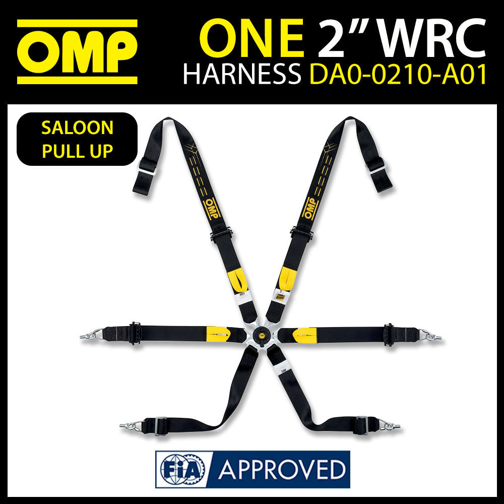OMP Racing Harness Belts ONE 2" WRC SALOON PULL UP 6-Point FHR FIA 8853-2016