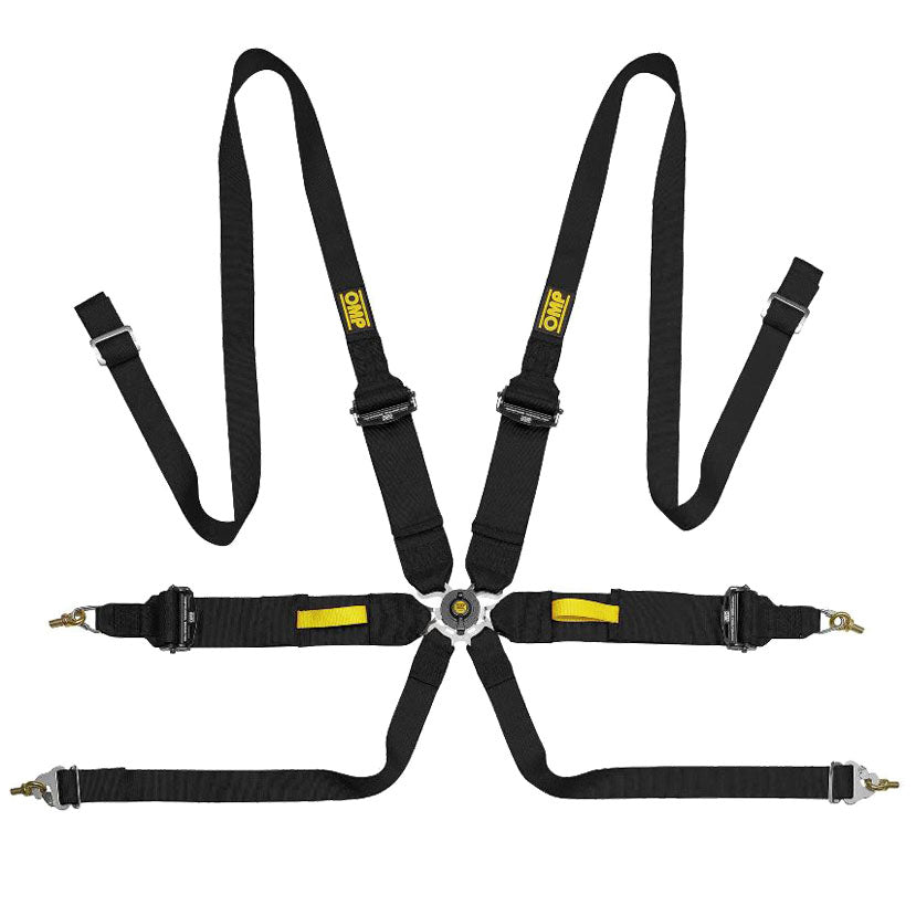 DA0203HL OMP TECNICA 3"+2" SAFETY HARNESS 6-POINT MOTORSPORT RACE RALLY FIA FHR