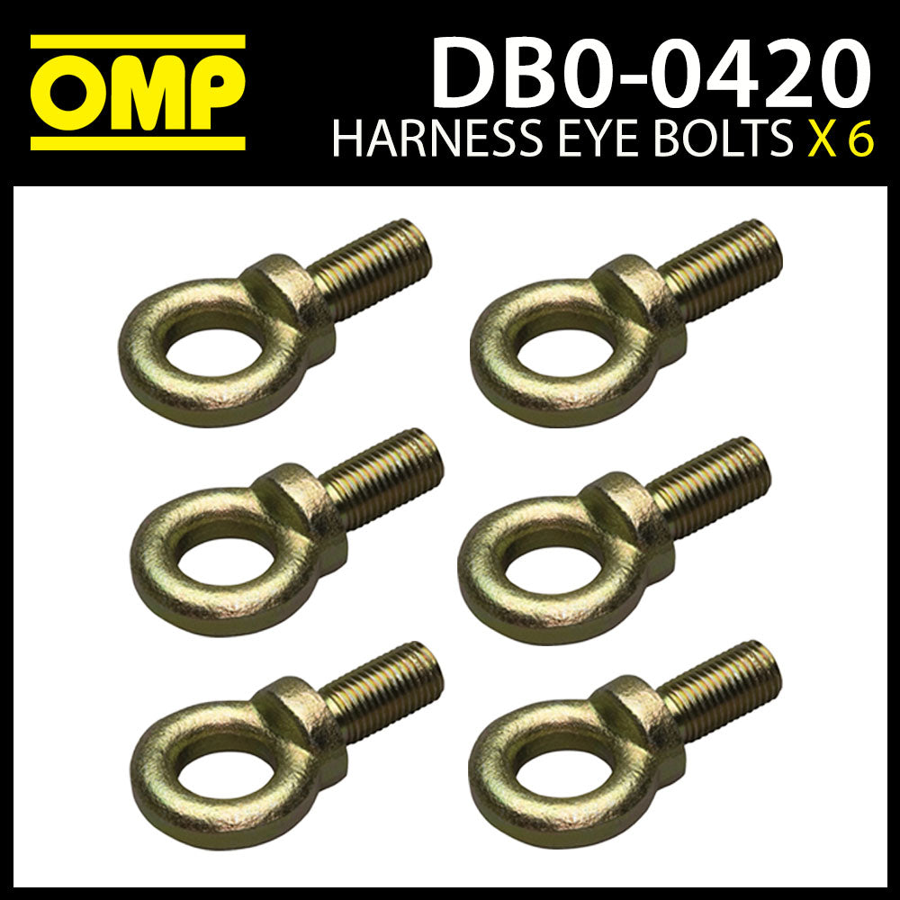 DB0-0420 OMP Racing Harness Belts Eyebolt Screws (Pack of 4) FIA Spec Race Rally