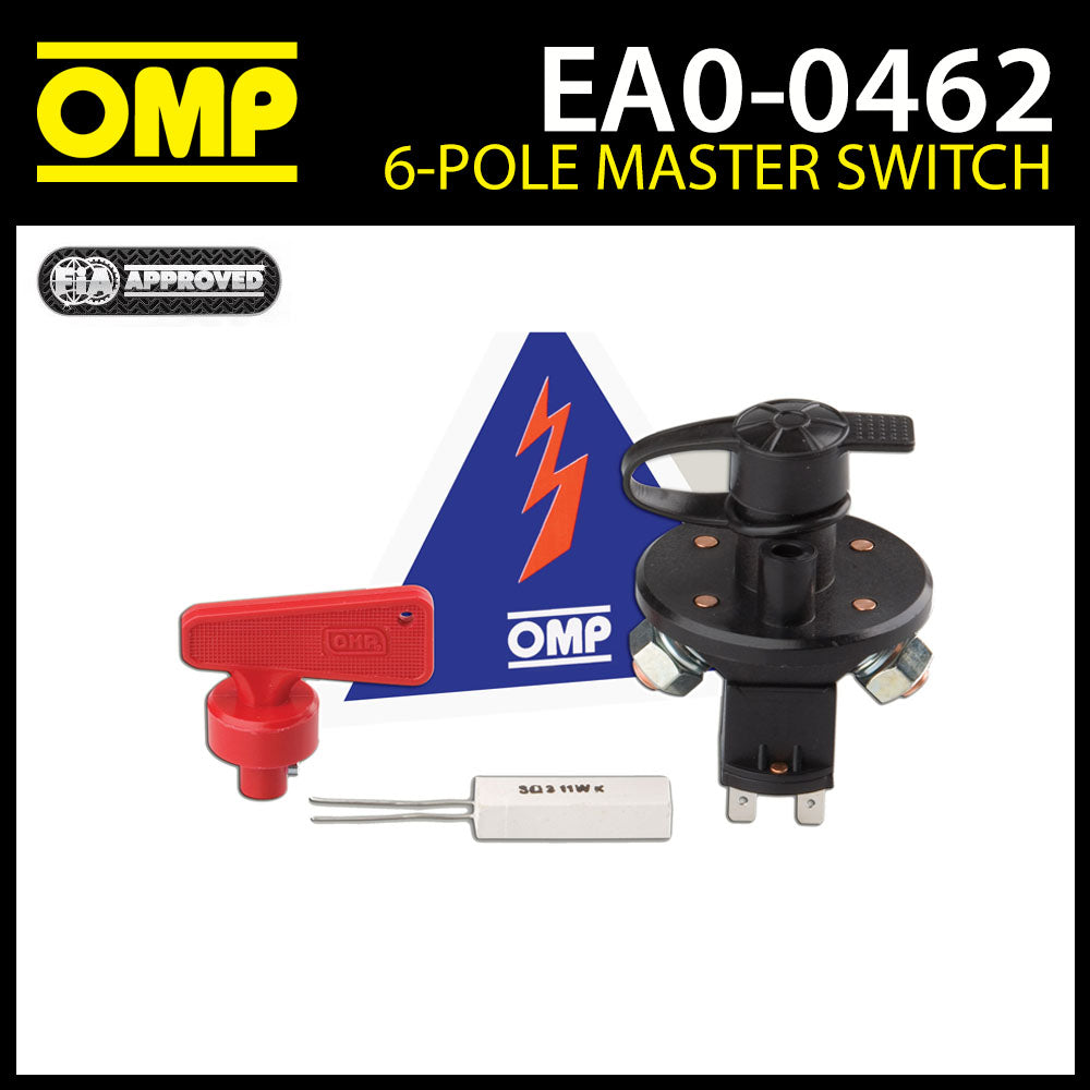 EA/462 OMP Racing Master Switch 6 Pole Disconnect Power To Battery & Alternator