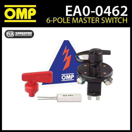 EA/462 OMP Racing Master Switch 6 Pole Disconnect Power To Battery & Alternator