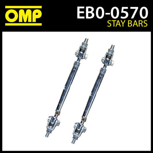 EB/570 OMP Rally Stay Bars Adjustable Zinc Plated Steel To Secure Spot Lamps