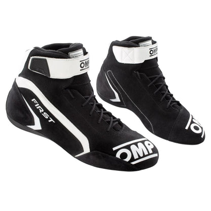 OMP First Race Boots Entry Level Model Leather Fireproof FIA 8856-2018 Approved