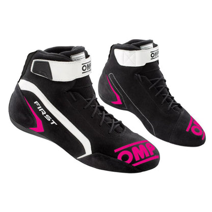 OMP First Race Boots Entry Level Model Leather Fireproof FIA 8856-2018 Approved