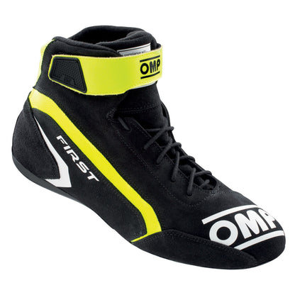 OMP First Race Boots Entry Level Model Leather Fireproof FIA 8856-2018 Approved