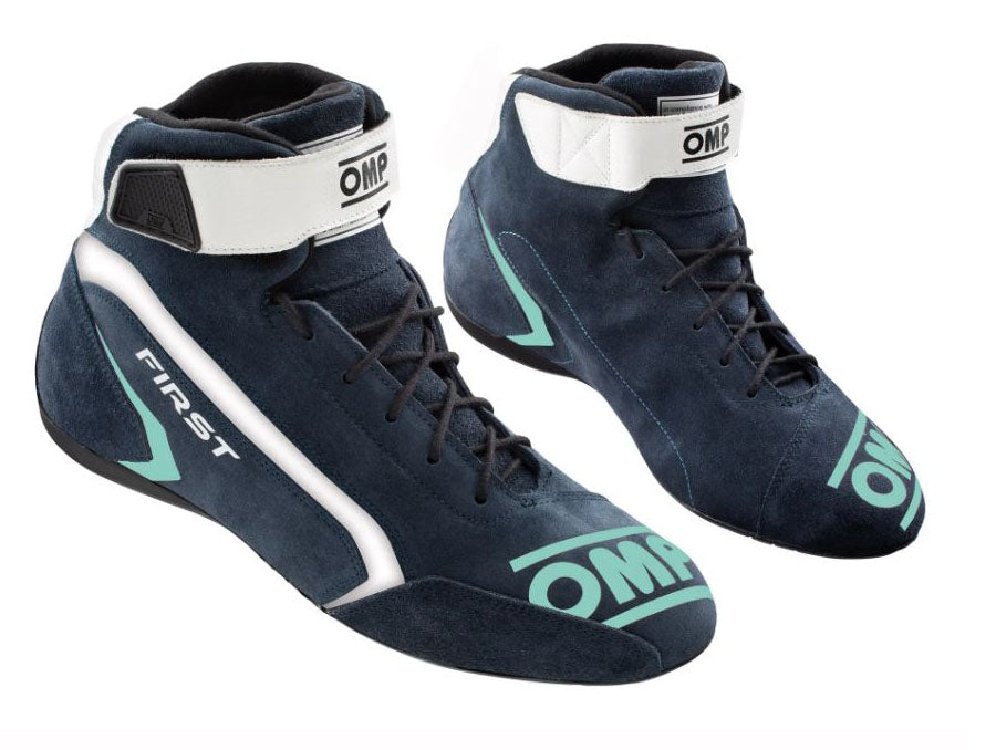 OMP First Race Boots Entry Level Model Leather Fireproof FIA 8856-2018 Approved