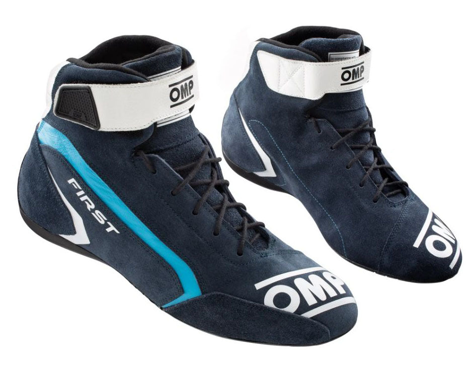 OMP First Race Boots Entry Level Model Leather Fireproof FIA 8856-2018 Approved