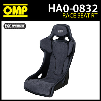 OMP RT Rennsitz Leichtgewicht Fiberglas in Leder/Alcantara FIA 8855-1999