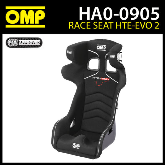 Siège de course OMP HTE-EVO S VTR dans une taille compacte plus petite, homologué FIA 8855-2021