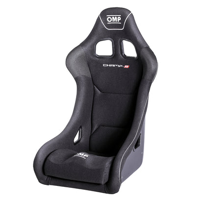 Siège de course OMP CHAMP-R HA/766E en fibre de verre avec revêtement en gel RACE RALLY VELOUR NOIR