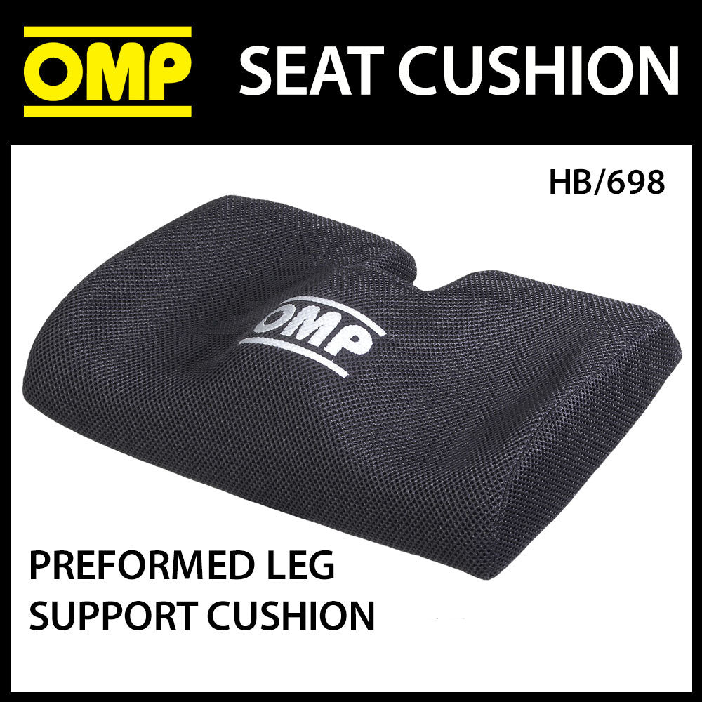 HB/698 OMP RACING SEAT VORGEFORMTES BEINSTÜTZKISSEN in SCHWARZ - UNIVERSELLE PASSFORM