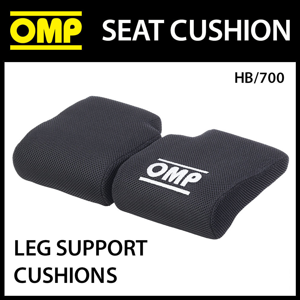 COUSSIN DE SUPPORT DE JAMBES PLAT 2 PIÈCES HB/700 OMP RACING POUR SIÈGES BAQUETS DE COURSE ET DE RALLYE