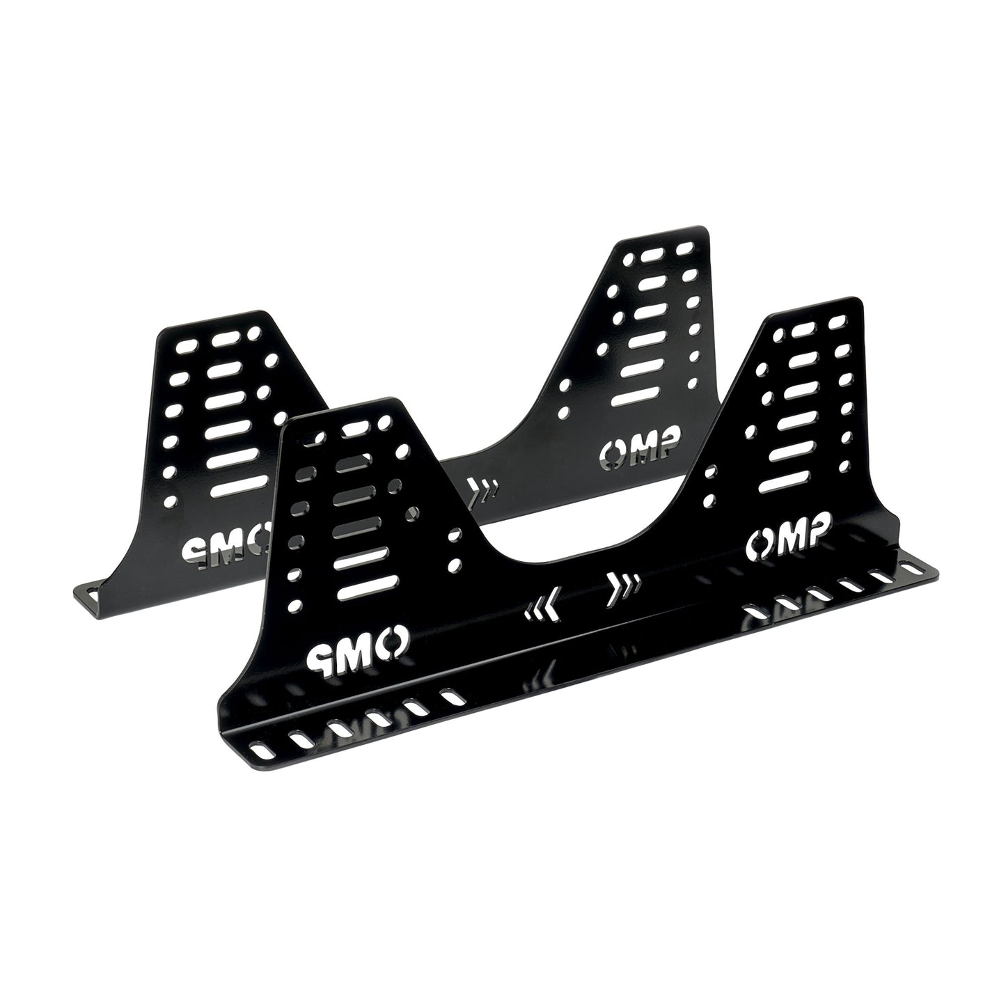 HC/923 OMP Race Seat Side Mount Brackets FIA Steel Low Model 495mm Length Black