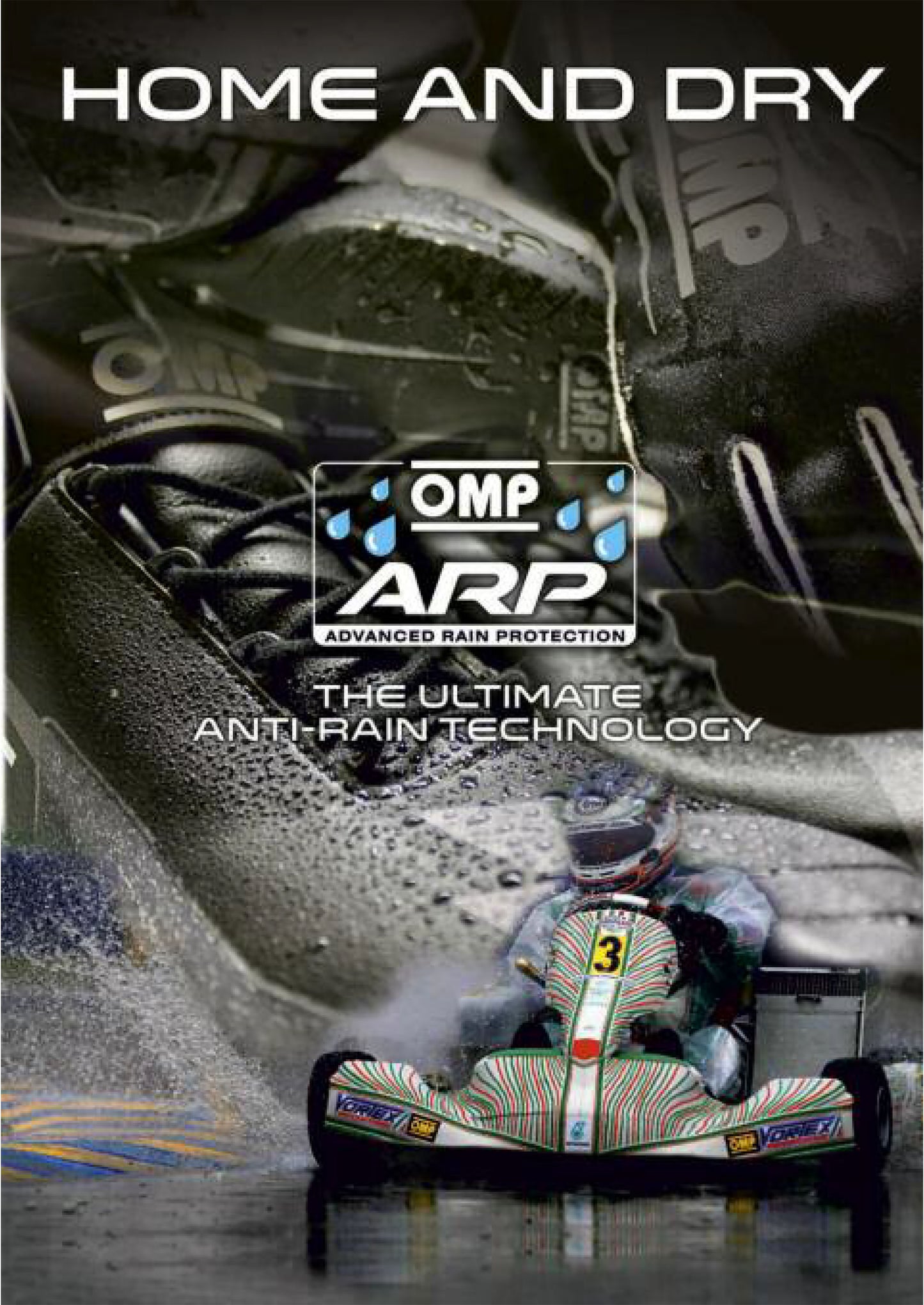 Gants de karting imperméables OMP Advanced Rainproof (ARP) Courses de karting en extérieur