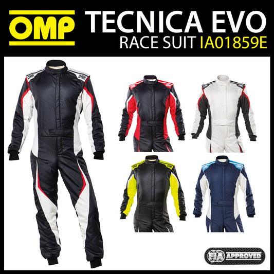 Combinaison de pilote de course OMP Tecnica Evo, dernière conception mise à jour, approuvée FIA ​​8856-2018