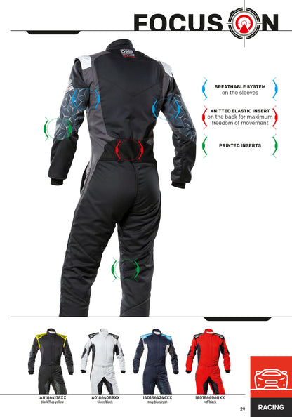 OMP Tecnica Hybrid Race Suit Fireproof Overalls Race Rally Motorsport Racing FIA