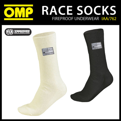 OMP Racing Feuerfeste Socken für Rallyerennen und Motorsport, FIA 8856-2018 zugelassen