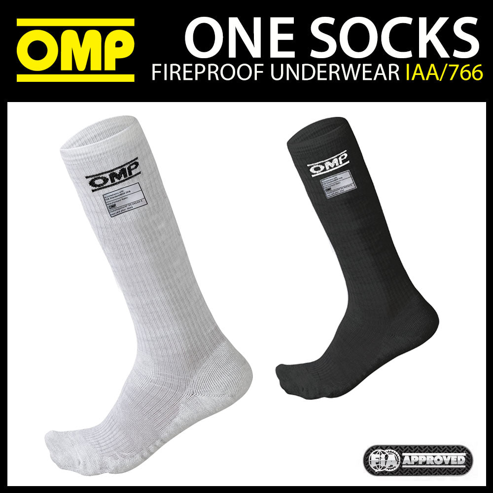 Chaussettes OMP Racing One ignifuges pour sports mécaniques, rallye, FIA 8856-2018