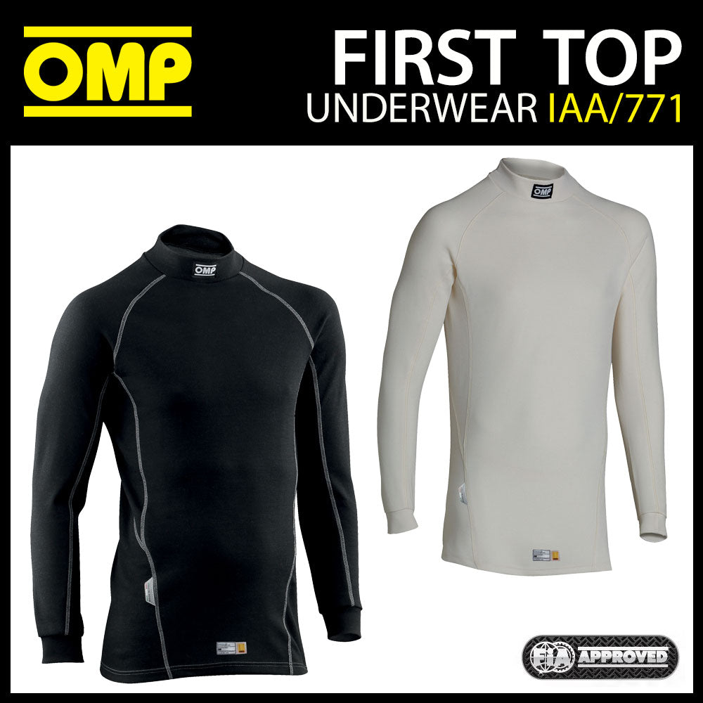 OMP First Top feuerfeste Baselayer-Unterwäsche FIA ​​Motorsport Race Rally Kart