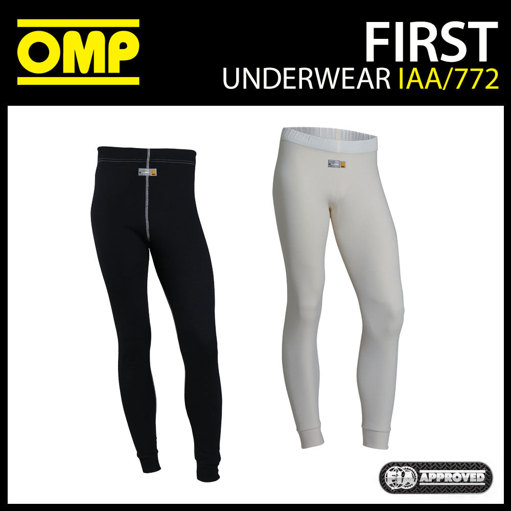 OMP First Pants Feuerfeste Unterwäsche, FIA-geprüft, Motorsport, Rennen, Rallye, Kartfahren