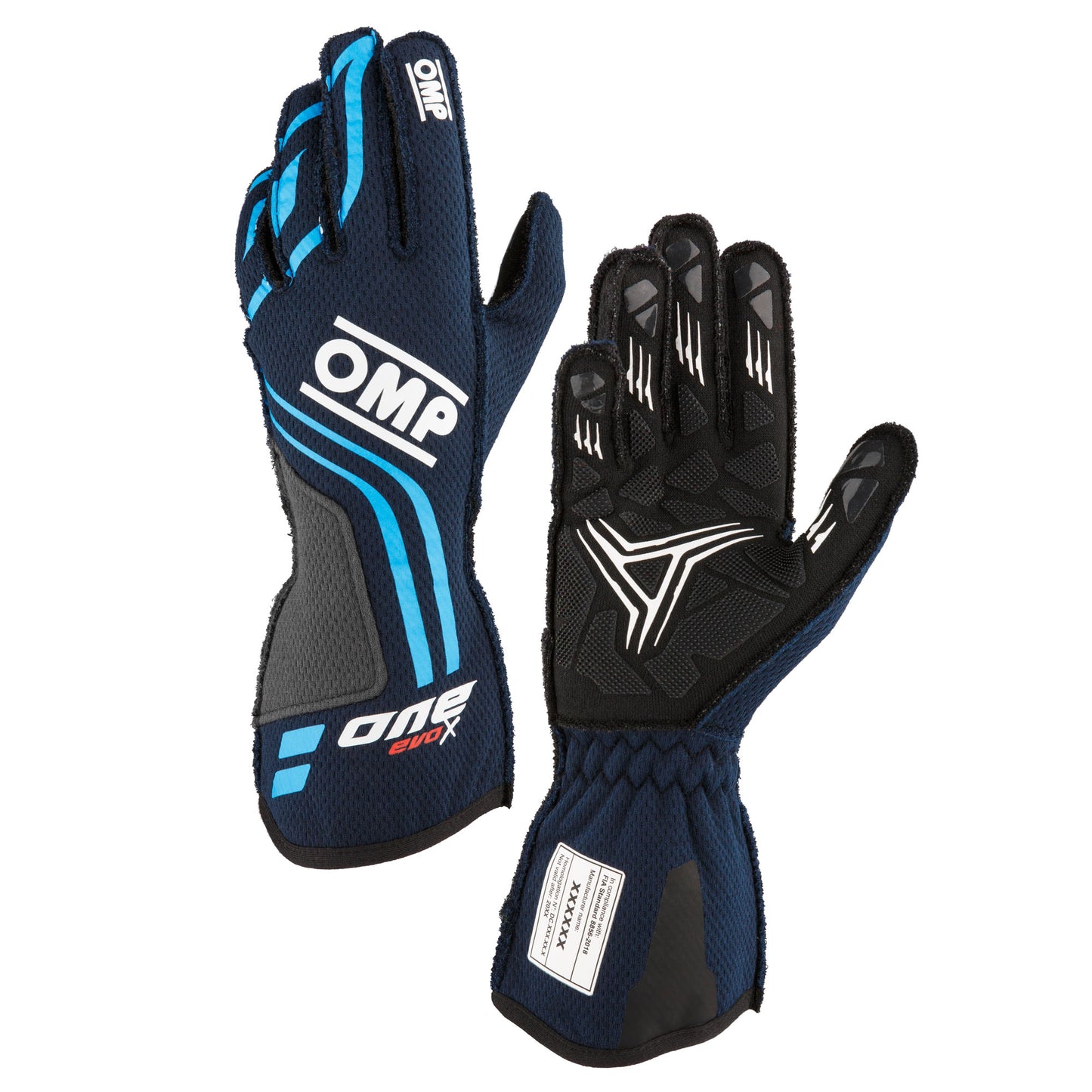 Gants de pilote de course OMP ONE EVO-X ignifuges pour rallye de course homologués FIA 8856-2018