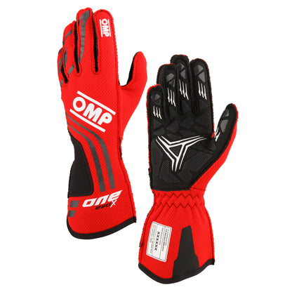 Gants de pilote de course OMP ONE EVO-X ignifuges pour rallye de course homologués FIA 8856-2018