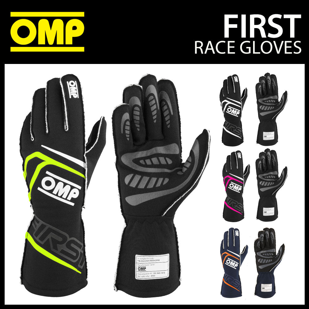 OMP FIRST Racing Gloves Fireproof FIA Motorsport Race Rally Track New Design