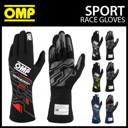 Gants de course OMP SPORT ignifuges FIA Motorsport Race Rally Track Nouveau design