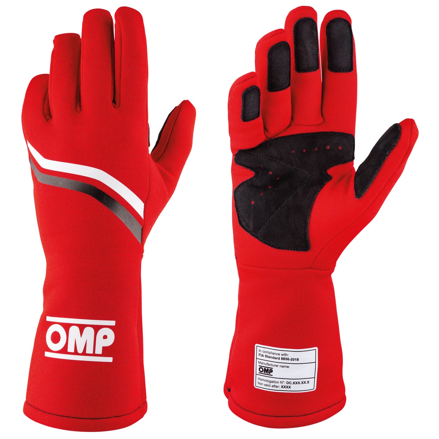 Gants de course OMP Dijon Vintage Ignifuges FIA 8856-2018 Race Rally Retro Classic