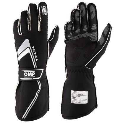 Gants de course OMP Tecnica Evo FIA 8856-2018 ignifuges pour sports mécaniques et rallye