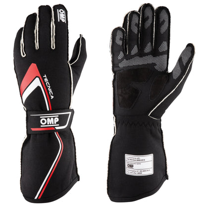 Gants de course OMP Tecnica Evo FIA 8856-2018 ignifuges pour sports mécaniques et rallye