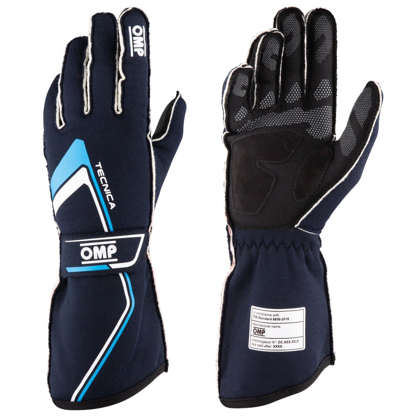 Gants de course OMP Tecnica Evo FIA 8856-2018 ignifuges pour sports mécaniques et rallye