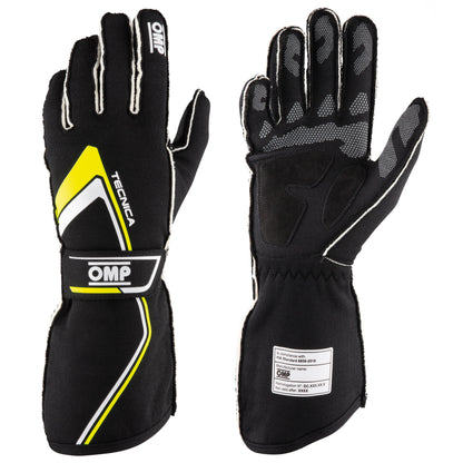 Gants de course OMP Tecnica Evo FIA 8856-2018 ignifuges pour sports mécaniques et rallye