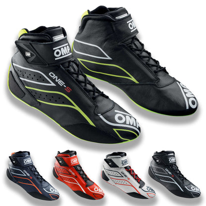IC0-0822 OMP ONE-S Racing Driver Boots Shoes Fireproof FIA 8856-2018 Race Rally