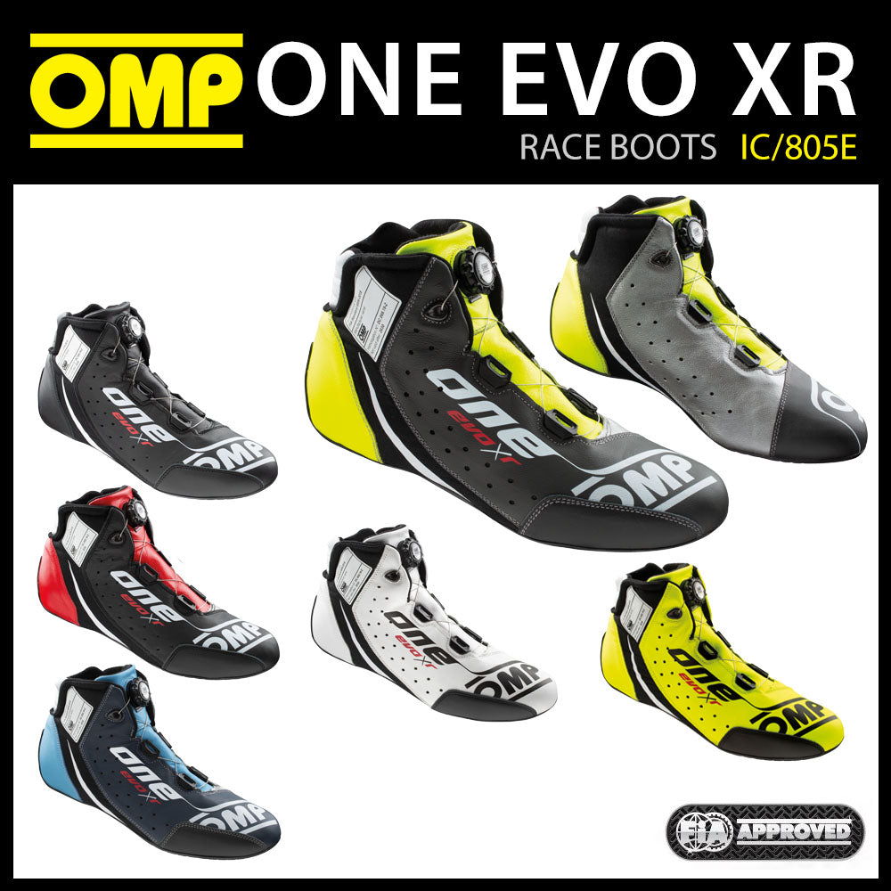 Bottes de course haut de gamme OMP Evo XR en cuir ignifuge FIA ​​8856-2018 Rallye de course