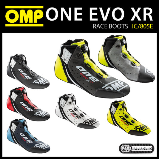 OMP Evo X R Top Level Race Boots Leather Fireproof FIA 8856-2018 Racing Rally